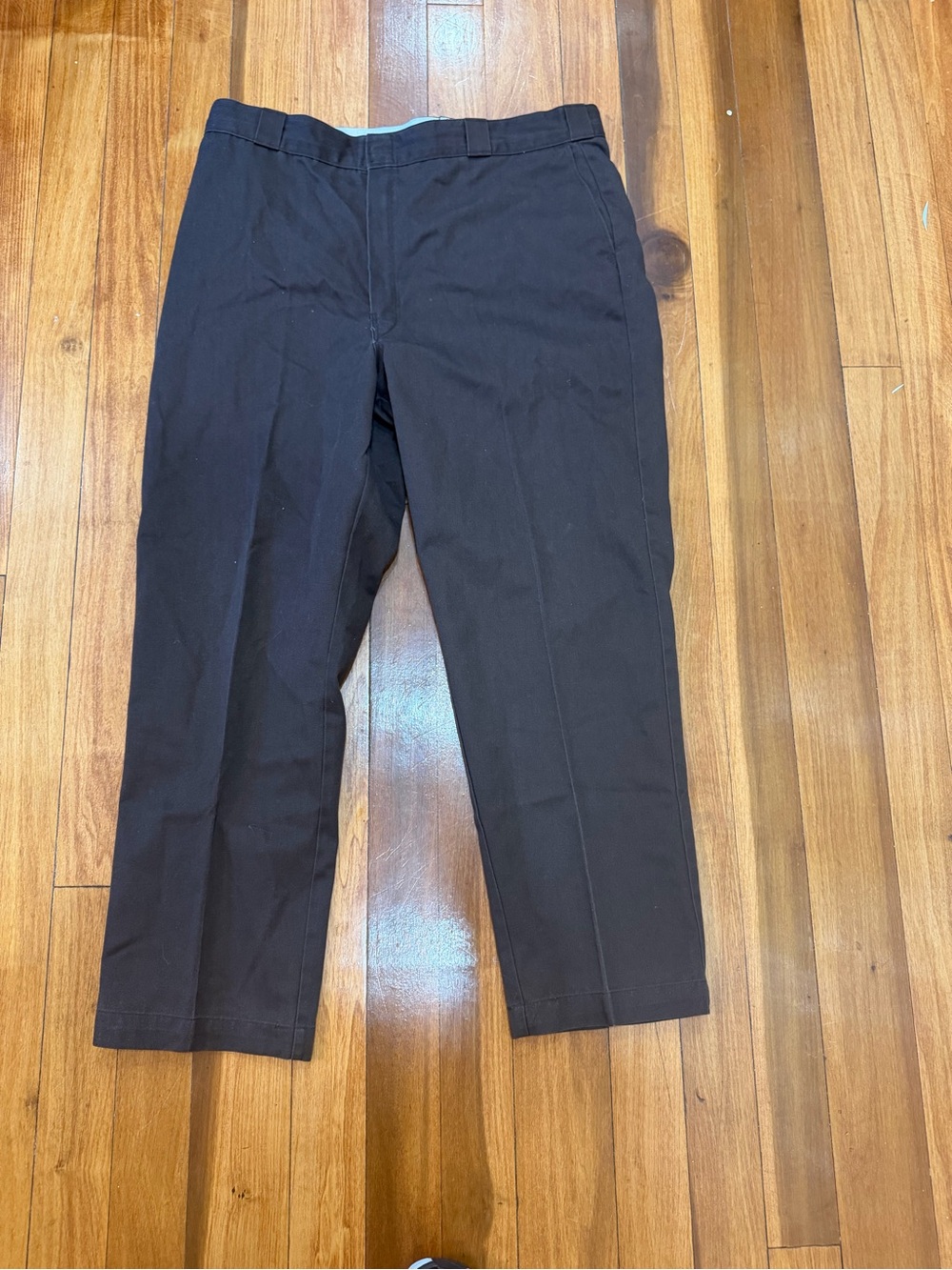 Vintage Dickies 874 Work Pants 44x32 Brown Made in USA 65/35 Workwear
